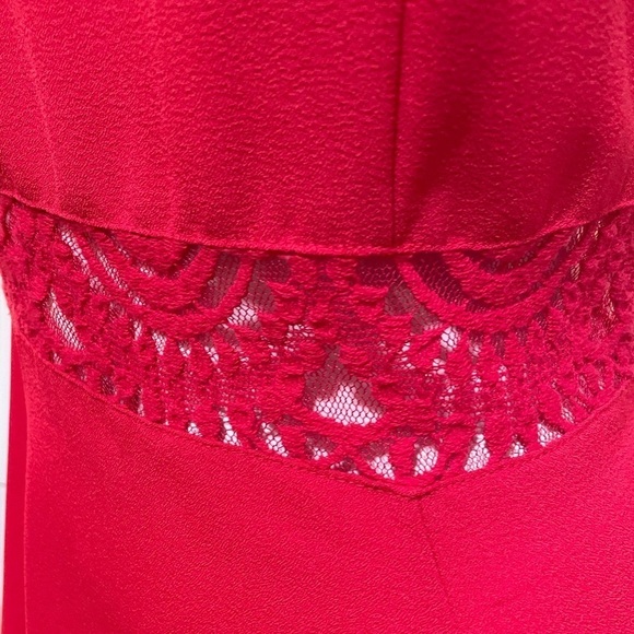 H&M Divided Red Crochet Lace Fit & Flare Mini Dress Size 6 - Picture 12 of 12